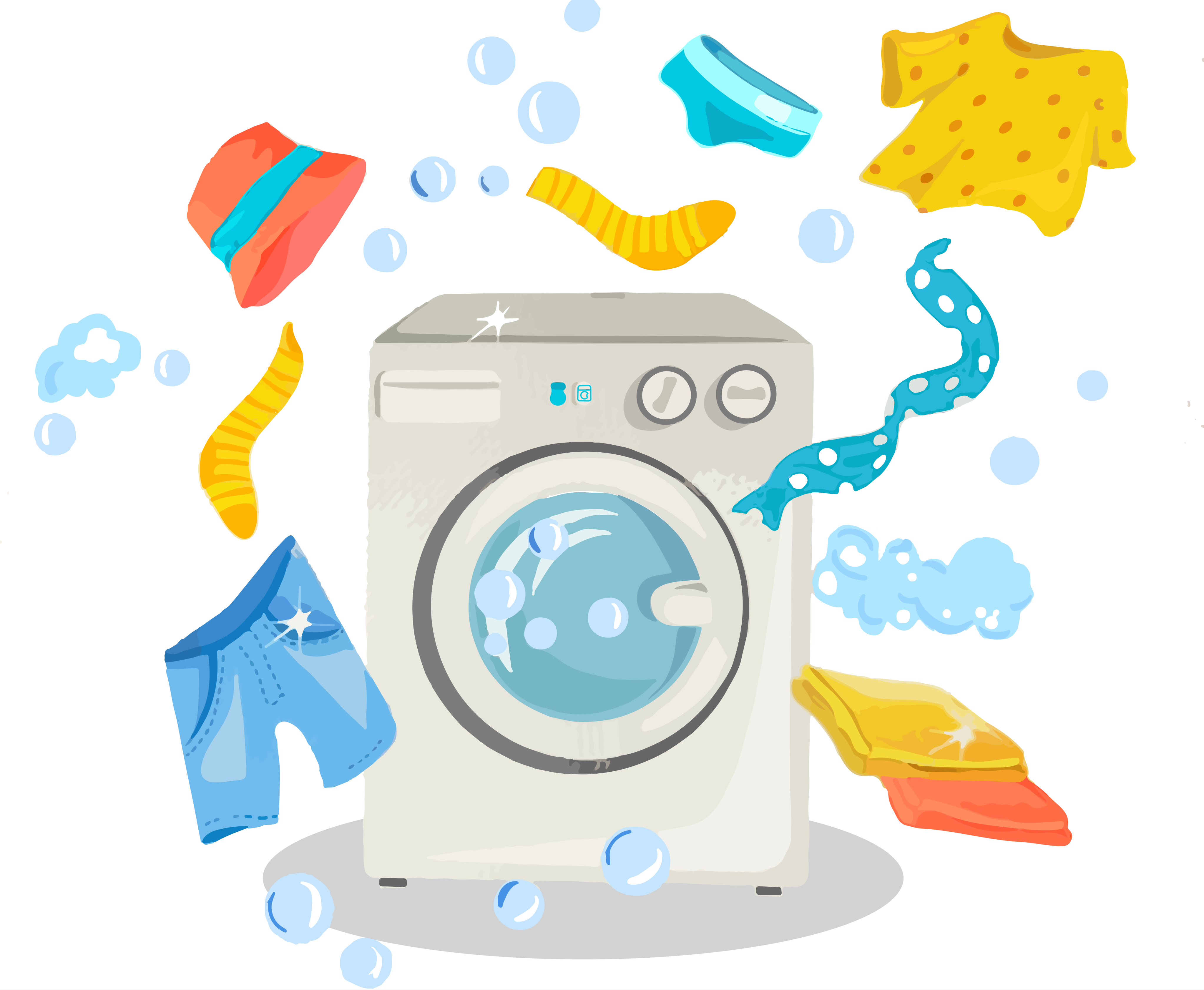 The Washing Process Graphic